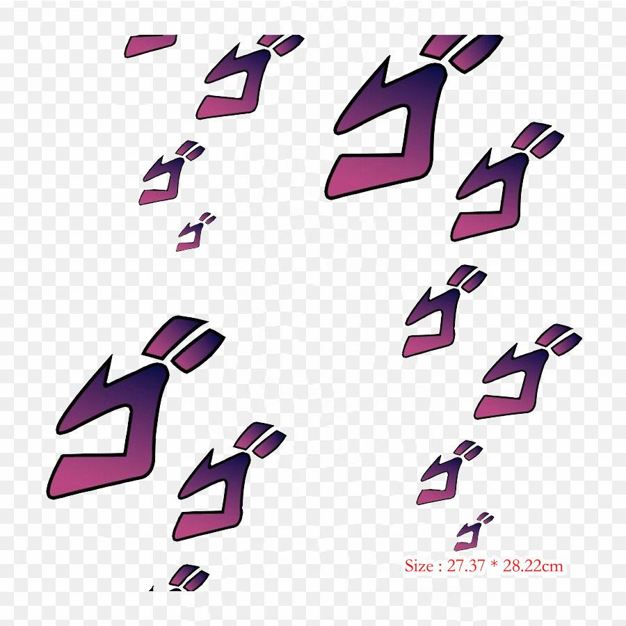 Угрожающие прозрачные наклейки Jojo's Bizarre Adventure Jos для одежды, нашивки в полоску, аппликации, наклейки на одежду, индивидуальный патч