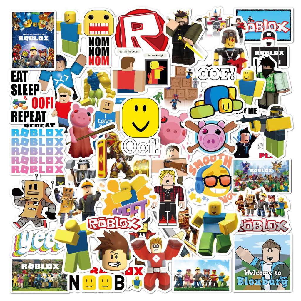 Vibrant 50pcs Roblox Stickers Waterproof For Customizing Laptops And Skateboards