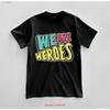 Индивидуальный дизайн футболки We Are Heroes, джерси, винтажный стиранный топ для повседневной носки, повседневный, стильный, модный, мягкий, мужской, немного