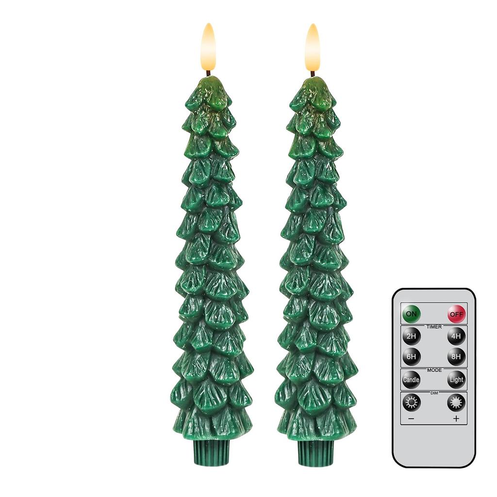 Рождественская елка Беспламенная конусная свеча с пультом дистанционного управления Таймер Мигающая Рождественская Домашняя Свадебная Декорация