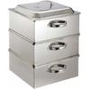 18-8 Commercial Square Steamer 30cm 2 Tiers