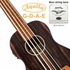 AKLOT Bass Ukulele, 30-inch EADG Bass Ukulele with Soft Case, Strap, and Picks (Ebony Brown)