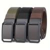 New Automatic Buckle Belt, Canvas Tactical Workwear Casual Outdoor Military Training Pants Belt For Men
