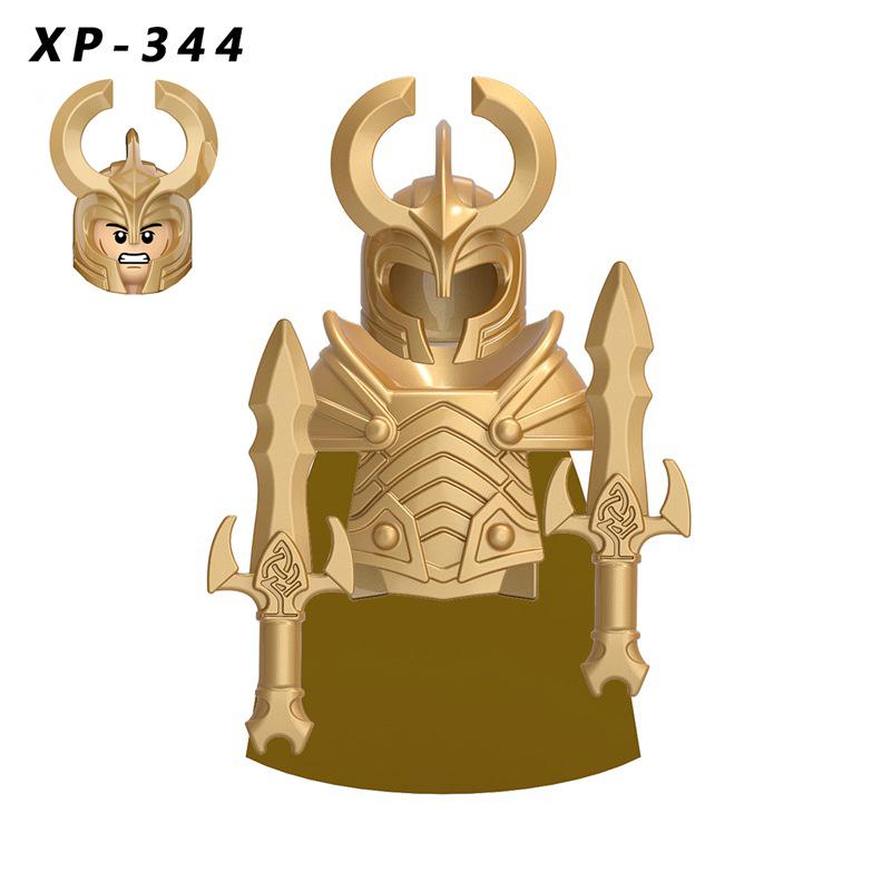 1PCS Medieval Mini Action Figures Building Blocks Asgard Knights Soldiers  Educational Toys for Children Gifts