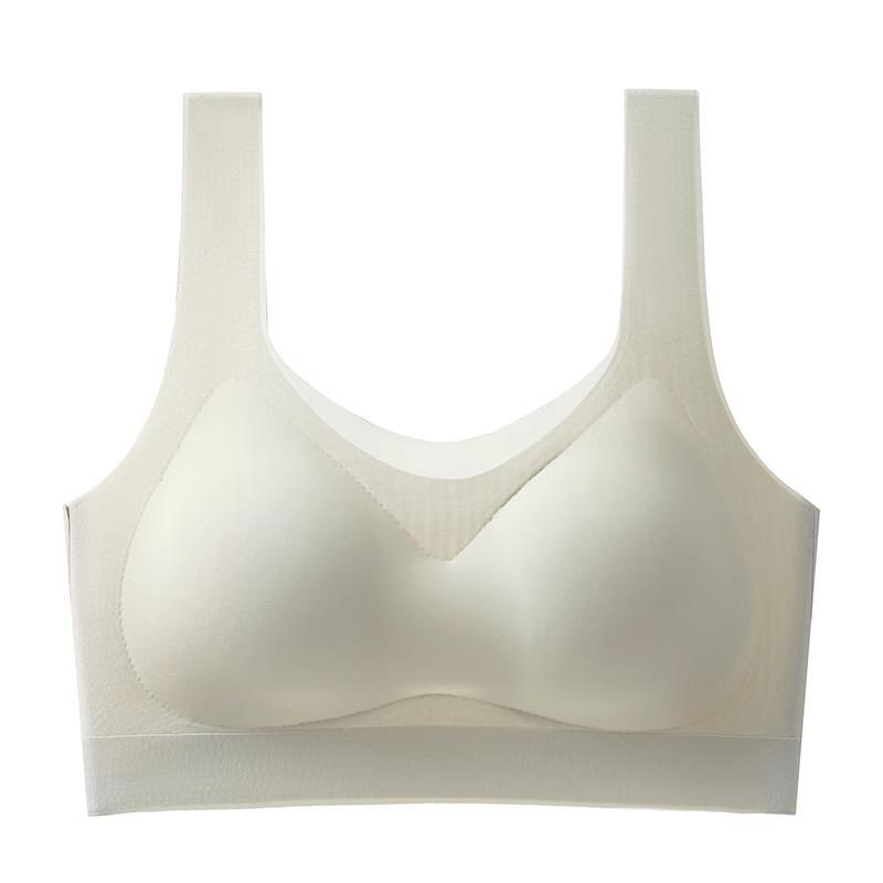 Langsha seamless underwear women's summer thin ice silk breathable gathering vest type no steel ring closed breast beautiful back bra