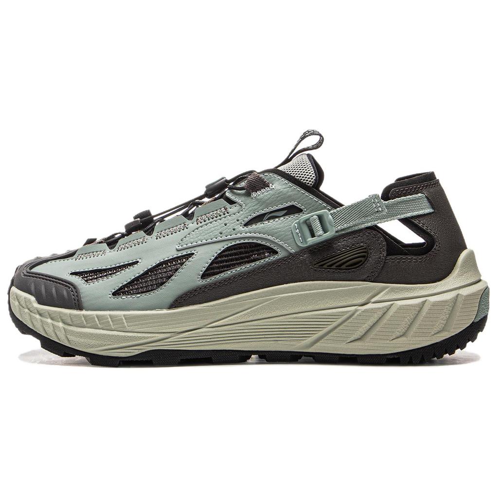 Li-Ning Yijie Lite 2.0 Comfortable Versatile Breathable Wear-Resistant Creek Shoes Men Shoes Gray Green AHLV011-2