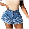 FGHJ SHO Модные женские повседневные джинсовые шорты с потертостями, рваные джинсы с потертостями, популярные шорты