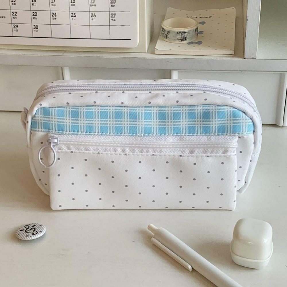 Y2k Wings Dots Pencil Case Print Cloth Stationery Bag Cosmetic Bag Pencil Pouch Stationery Supplie