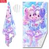 2D Плоское 1 шт. Пляжное полотенце K-pop, Мягкое, Сверхвпитывающее из микрофибры, Легкое, Идеально для пляжа, Вечеринок, Путешествий, Кемпинга