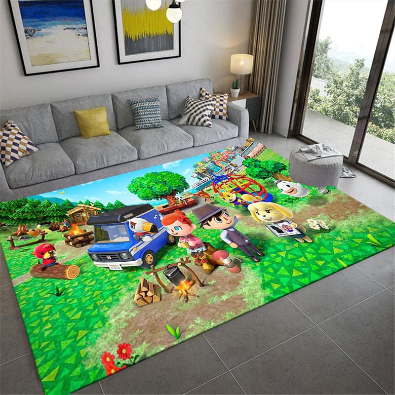 Animal Crossing Anime Carpet Rug for Living Room Bedroom Home Sofa Decoration,Kids play Non-slip Floor Mat