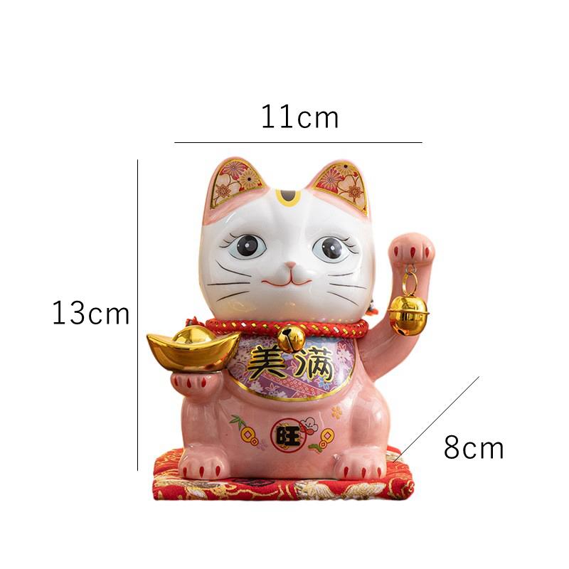 5-дюймовая керамическая монета Maneki Neko Lucky Cat Копилка Фортуна Цветная кошачья копилка Украшение для дома Подарочная фигурка фэн-шуй