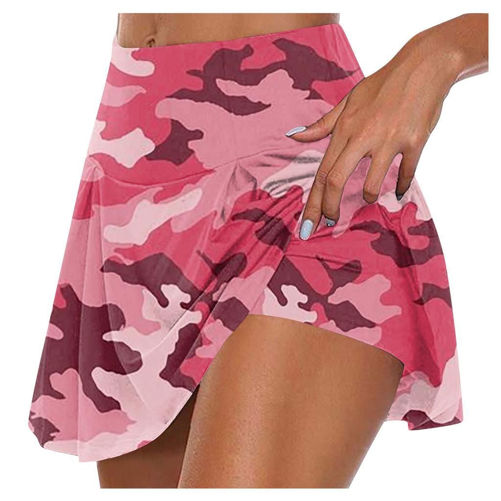 Женские спортивные эластичные плиссированные теннисные юбки для бега, йоги, внутренние шорты, эластичные спортивные шорты для гольфа