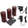 Coaster Pager Calling System Restaurant Guest Paging System 1 Transmitter with 30 PagersUK Plug
