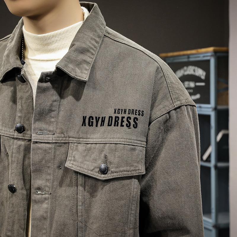 Зимняя модная брендовая мужская джинсовая куртка из плотной ткани свободного покроя, большого размера, повседневная хлопковая утолщенная куртка для инструментов