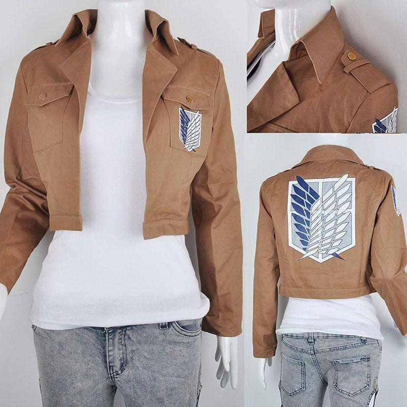 Дизайн Куртка Косплей Разведкорпуса Атака Титанов Shingeki No Kyojin**
