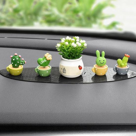 4 шт./набор Автомобильные украшения Смола Суккуленты Кактус Мини Зеленое растение Бонсай