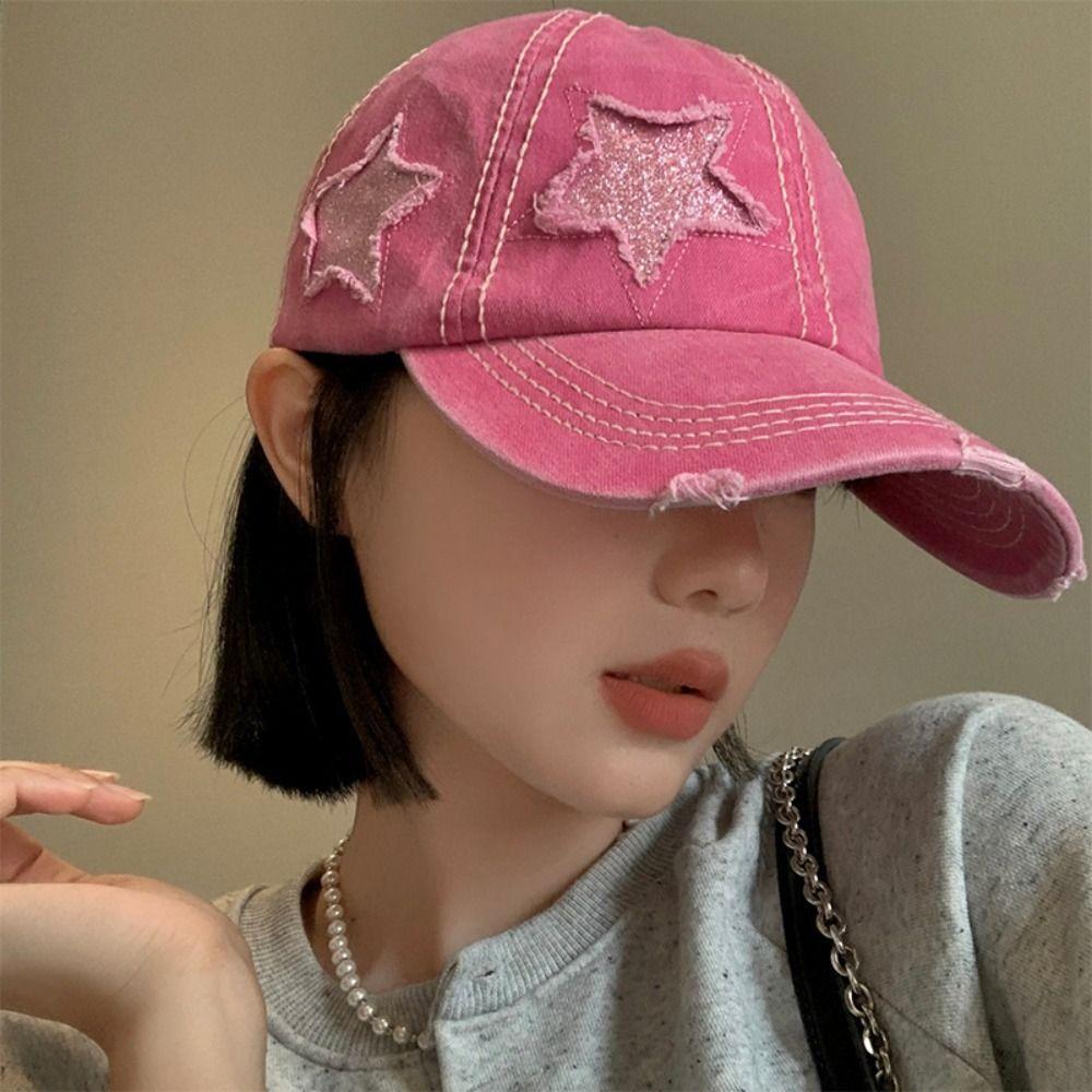 Корейская винтажная бейсболка из хлопка Spicy Girls Hat Retro Y2k Star Baseball Hat Outdoor
