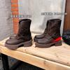 New Spot Short Boots Women's 2025 Autumn and Winter New Inner Height Increase Martin Boots Women's Boots Retro Belt Buckle Thick Heel Western