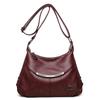 Bag Women's Multi-layer Crossbody Bag Large Capacity Fashion Soft Leather Shoulder Bag Retro Purse