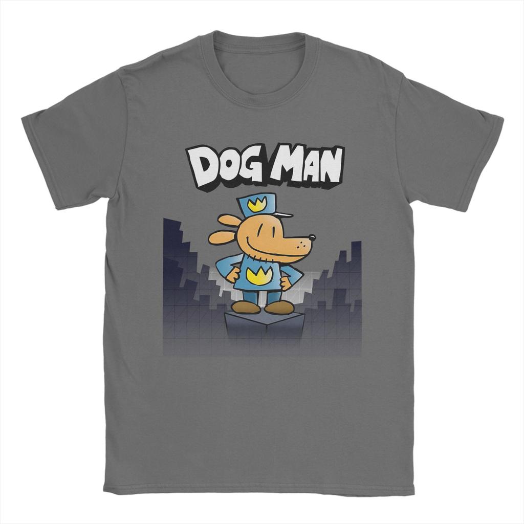 Men Kid Funny Animation Adventure Movie T Shirts Dog Man Pure Cotton Tops Novelty Short Sleeve Crewneck Tee Shirt Unique TShirt