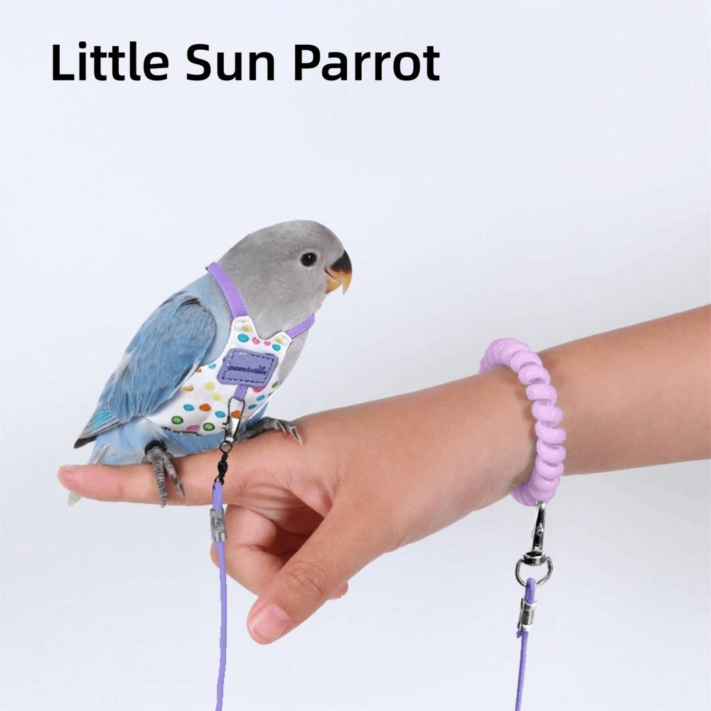 Adjustable Parrot Flying Harness Anti-Bite Parrot Flight Harness Bird Flight Suit Small Parrots