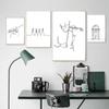 Современный минималистичный музыкальный инструмент, фортепиано, гитара, барабанная установка, музыкальный плакат, скандинавский настенный художественный постер для гостиной, спальни, домашний декор