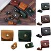 Waterproof Headphone Bag Mini Leather Wallet Vintage Leather Data Cable Storage Box Female