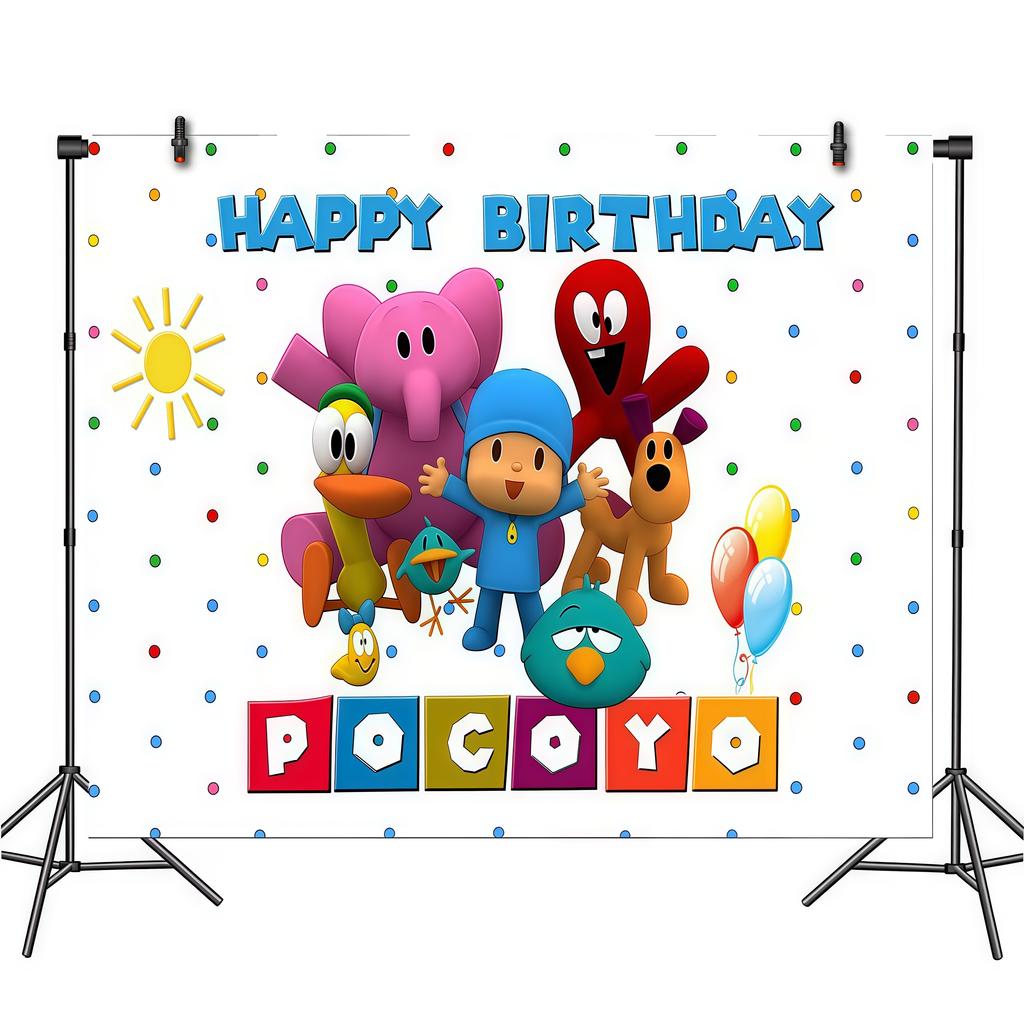 Украшения на День Рождения Pocoyo Одноразовая Посуда Стакан Тарелка Воздушный Шар Баннер Для Детей Подарок Декор для Детского Праздника Товары для Вечеринки Подарок
