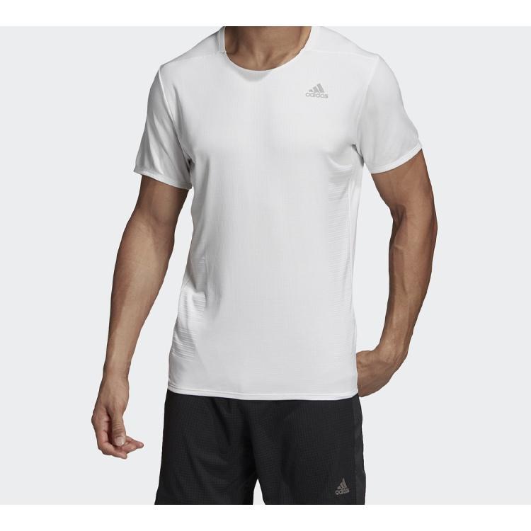 adidas Logo Breathable Short Sleeve White Men's DQ1847