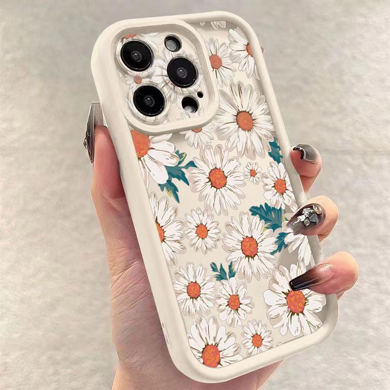 Модный дизайн подсолнух Чехол для телефона iPhone 15 Pro Max 11 12 13 16 14 Plus Силиконовый ударопрочный чехол Защитная оболочка для объектива