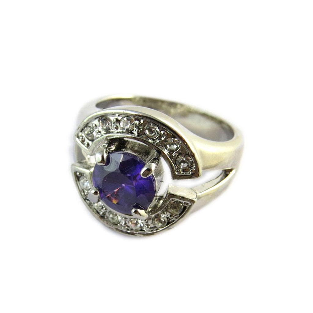 Бело-фиолетовое дизайнерское кольцо 'Courtesans'