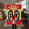 Villarreal logo FlAannel Blanket, High quality Comfortable for All Seasons, Home Decor, Warmth and Comfort