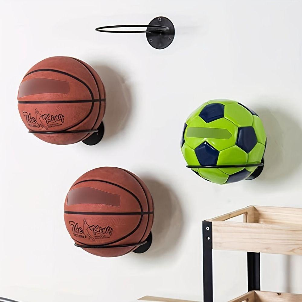 Wall Mounted Basketball Storage Rack Multi-purpose Basketball Iron Frame Flower Pot Storage
