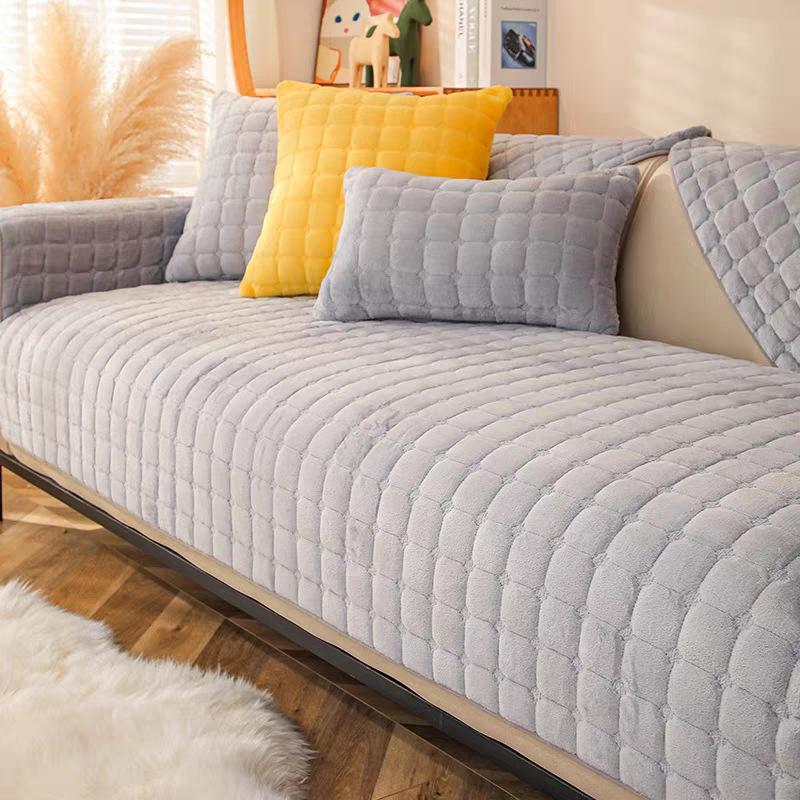 1PC Solid Color Sofa Cushion Suitable for All Seasons, Classic Style Sofa Seat Cover, Pet-friendly Anti-cat Scratch Sofa Protective Cover