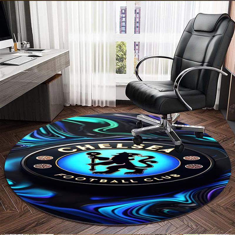 football club F.C Print Round Rug, Washable Floor Carpet, For Entryway Dorm Laundry Room Office Study, Home Decor Birthday Christmas Gift