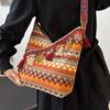 Ethnic Style Tote Bag For Women With Tassel For Daily Use