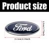11.5cm Car Front Grille Logo Trunk Accessorie Hood Sticker For Ford Focus Fiesta mk6 mk7 Mondeo Ranger S-MAX Kuga EcoSport B-MAX