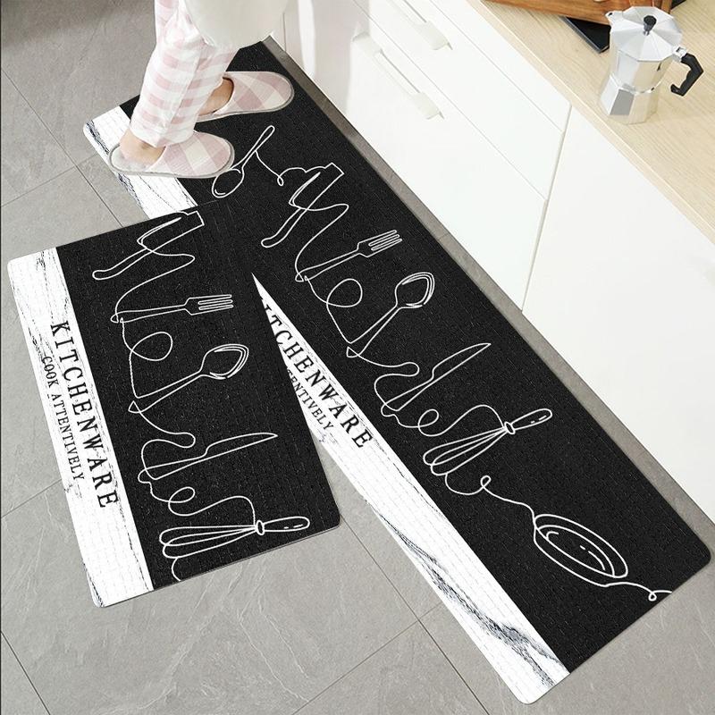 Kitchen Floor Mat Non Slip Carpets Washable Entrance Door Mat Bathroom Laundry Room Carpet Home Balcony Living Room Bedroom Long Rugs