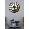 Stylish Modern Wall Clock 50x50 Cm Mirrored Gold Turkish Numeral Modern Home Office Clock