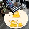 Psyduck Cartoon pattern round rug,Carpet Rug for Living Room Bedroom Playroom ,Non-slip Floor Mat,Holiday Gifts and Birthday Gifts.