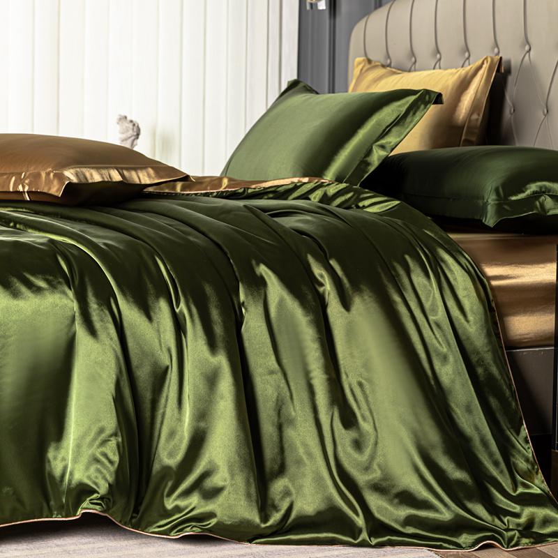 Домашняя кровать комплект простыней из четырех частей летняя шелковистая легкая прохладная простыня из трех частей пододеяльник постельное белье