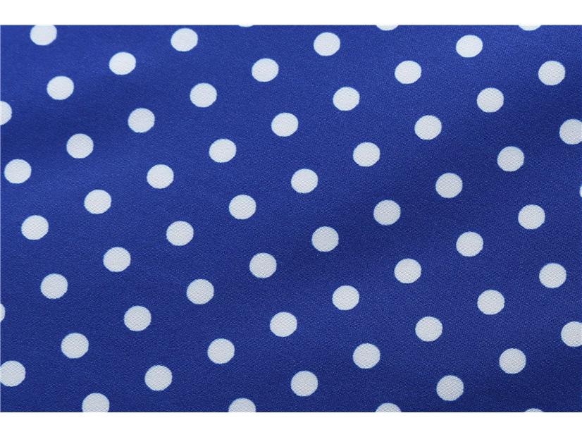 2021 New Casual Short-Sleeved Polka Dot Dress with Belt