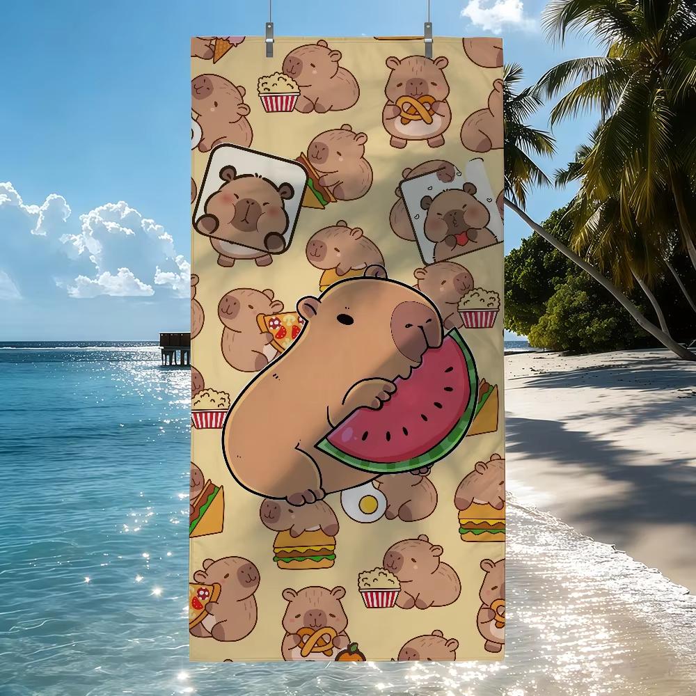 Capybara Animal Beach Towel, Quick Dry Soft Lightweight For Pool Camping Yoga Gym Swimming Gift