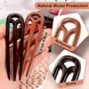1 шт. деревянная вилка для волос, модная заколка для волос с тремя вилками, французская ручная резьба, простота отправки палочек для еды, деревянные зажимы, заколка для волос в форме когтя
