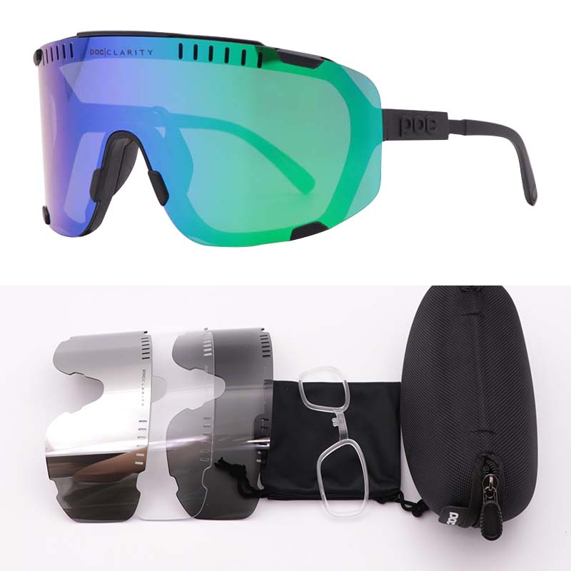POC Devour Photochromic Bike Glasses Road Cycling Goggles Windproof UV400, MTB Anti-Fog Eyewear w/Nose Pad