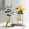 Hollow Iron Vase Dried Flower Art Arrangement Ornament Decorative Floral Display For Home Office Metal Geometric Holder