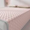 Thick Latex‑Filled Ice‑Silk Bed Pad, Cooling Summer Mattress Cover & Pillowcase Set