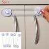 5pcs Child Safety Lock Tra Nsparent Anti-Opening Soft Strap Safety Lock Multi-functional Baby Drawer Refrigerator Lock