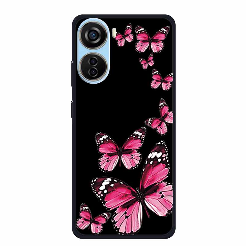 Черный силиконовый чехол для ZTE Blade V50 Design 5G Libero 5G IV V41 Vita Axon 40 lite Чехол для телефона Мультяшный кот Мягкая задняя крышка Coque