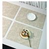 Cloth pattern placemat hotel premium sense placemat waterproof and thermal insulation west table mat retro national style square placemat